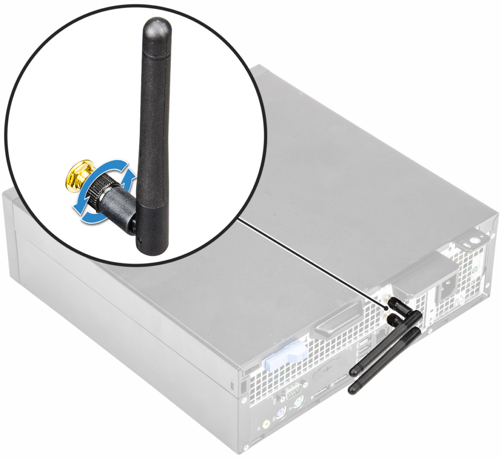 How to Installing the External Antenna on Dell OptiPlex 7060 7070 5060 ...